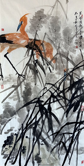 程敬生  《芦花倩影》